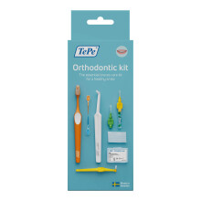 TePe Orthodontic Kit, 10pcs Oral Care kit for Cleaning Braces and implants, interdental Cleaning Tools, Good for Teeth Cleaning Plaque Removal, Denta