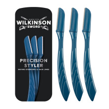 WILKINSON SWORD Barber's Style Precision Styler for Men, Pack of 3, For Facial & Eyebrow Hair Remover, Premium Quality Blades, Wit