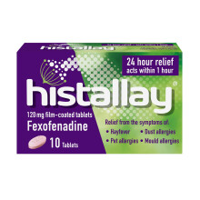 Histallay Hayfever & Allergy Relief Tablets, 10 Tablets, 120mg Fexofenadine, Ant