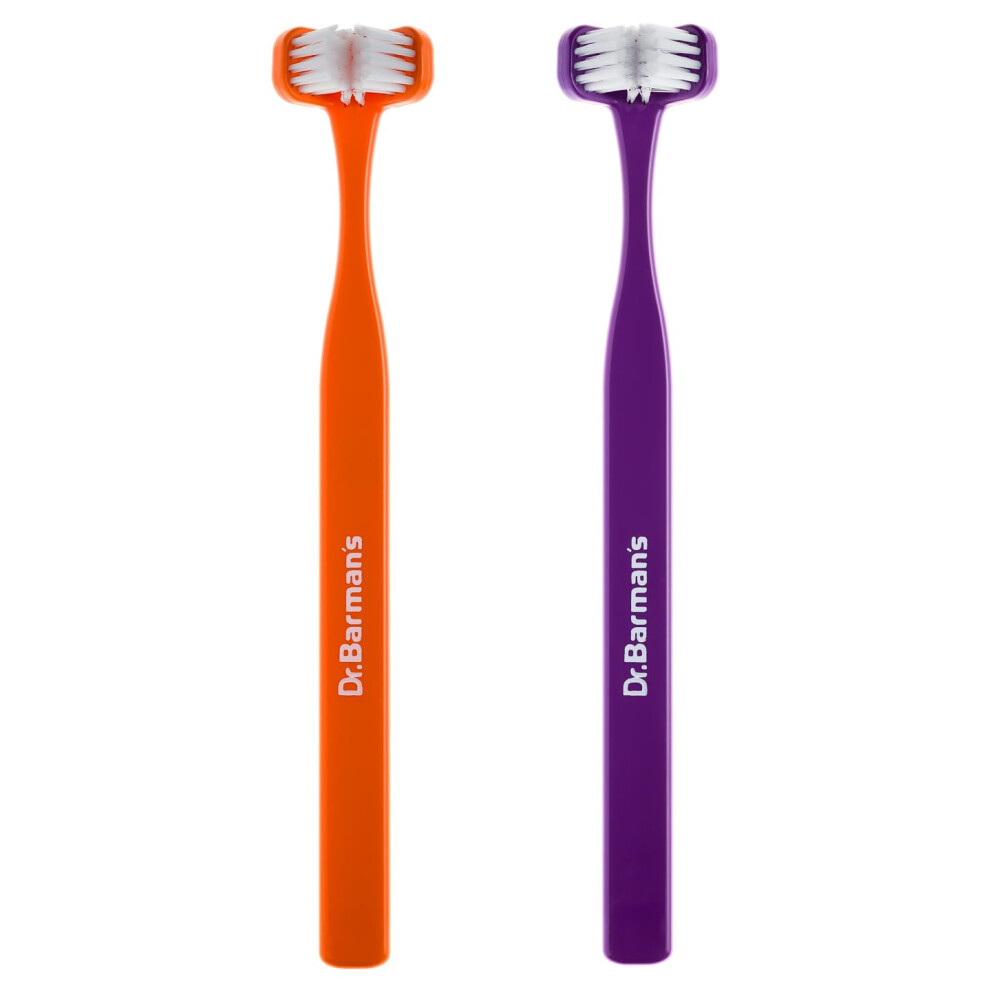 Photos - Electric Toothbrush Dr Barmanâs Superbrush 3-Sided Toothbrush, Pack of 2 â Gentle 360 Cleaning, Sof