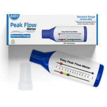 Easy Peak Flow Meter with Mouthpiece for Adult to Monitor Lung Function, Expiratory Flow Meter, Standard Range for Adult Include I