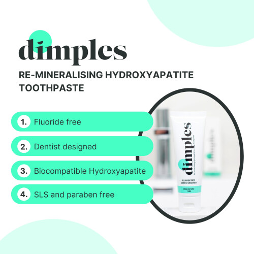 Dimples Fluoride Free Hydroxyapatite Toothpaste Mint 75ml 2