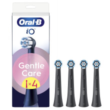 Oral-B iO Original Replacement Round Brush Heads, 4 Count, Soft Bristles for Sensitive Gums, Plaque Removal, Compatible with Oral-