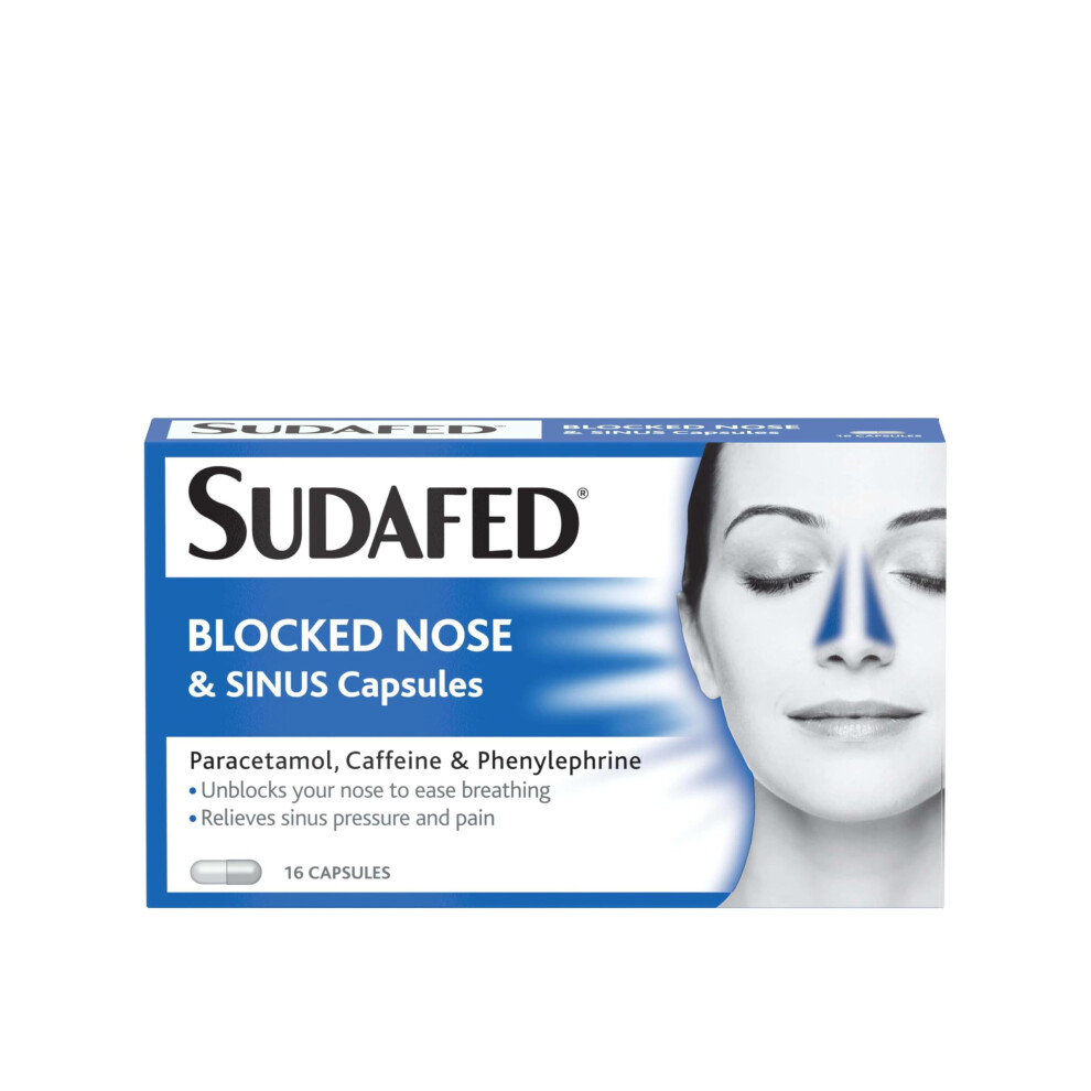 Sudafed Blocked Nose And Sinus Capsules (1X16 Capsules), Unblocks