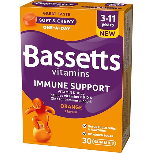 Bassetts Vitamins 3-11 Years Orange Flavour Immune Support 30 Gummies 1