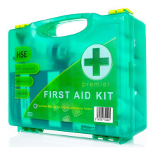 Premier HSE Approved First Aid Kit, Wall-Mounted Hard Case, Complete Accident Safety Set for 1-10 People, Ideal for Home, Office,