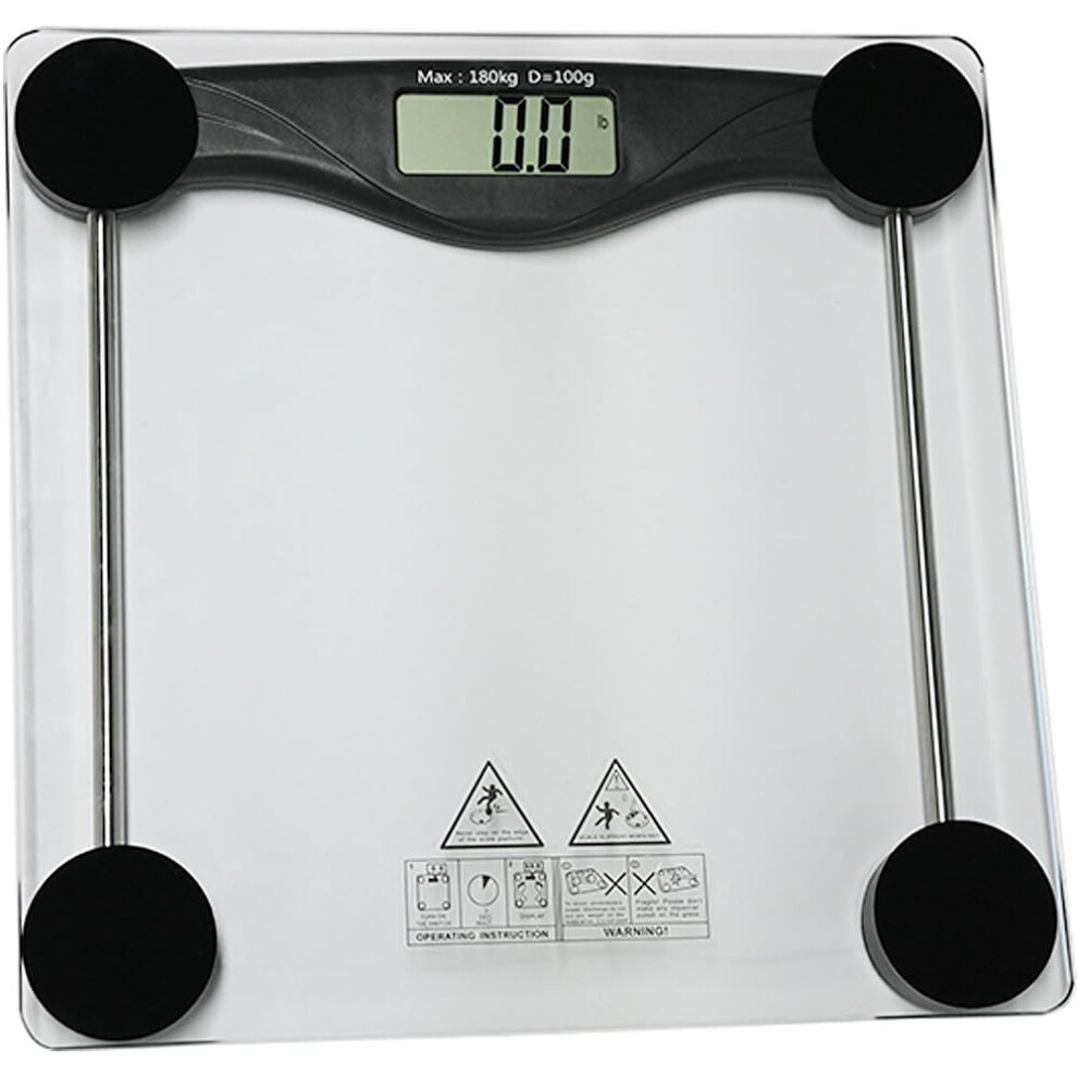 Armo Home Armo Digital Body Weight Scale Tempered Glass Bathroom Scale With Clear Lcd Display Stones, Kg, Lb (180Kg Max)