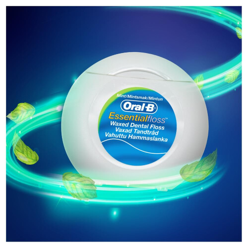 Essential Waxed Mint Dental Floss, 50 m (Pack of 6) 1