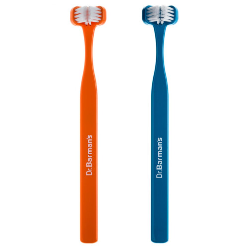 Dr Barman’s Superbrush Compact Junior Toothbrush Pack of 2 (6–12