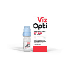 VizOpti Dry Eye Drops Preservative-Free, 10ml, with Sodium Hyaluronate 0.2%, Contact Lens Friendly