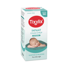 Tixylix Baby's Honey and Lemon Dry and Tickly Cough Syrup 100ml, Sugar and colour free, Suitable for vegetarians, Suitable from 3