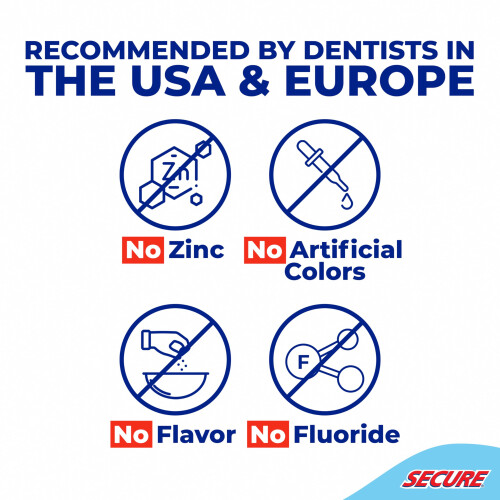 Secure Denture Adhesive: Zinc Free Denture Adhesive Cream, 1.4 oz (4 pack) 1
