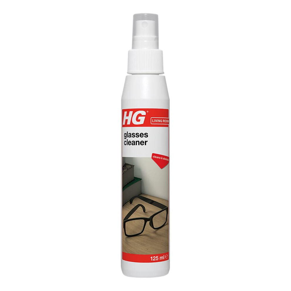 Hg Glasses Cleaner - For Safe Cleaning And Degreasing Glasses - Clean & Dry Fast - 125 Ml