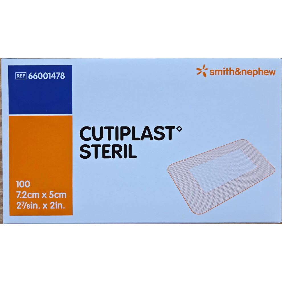 Smith & Nephew Cutiplast Sterile Conformable Fabric Island Dressing, 7.2 X 5 Cm