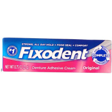 Fixodent Med-Choice Original Strong and Long Hold Adhesive Teeth Cream 0.75 oz (Pack of 5)