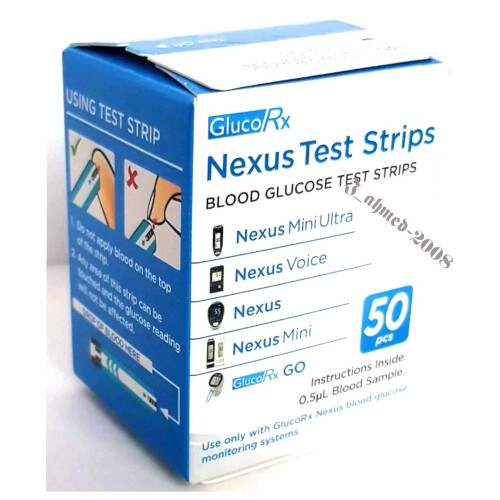GlucoRx Nexus Test Strips (50)