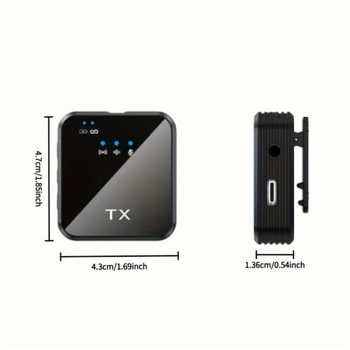Trådlös lavaliermikrofon med brusreducering och USB-C 2