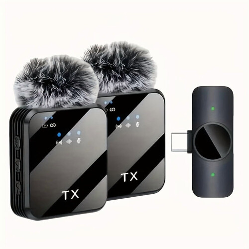 Trådlös lavaliermikrofon med brusreducering och USB-C 1