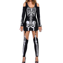 (XL, Black) Dámsky halloweenský kostým, a pančuchami