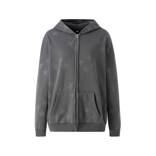 (M, Dark Gray) Veste à capuche fermeture éclair.