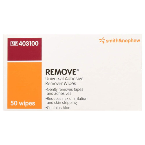 Smith and Nephew Remove Adhesive Remover Wipes 403100, 50-count 2