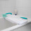Helping Hand Kingfisher White Plastic Bath Board with Handle. Bath Board for Elderly and Disabled Users. Adjustable to Fit 16"-24" 4