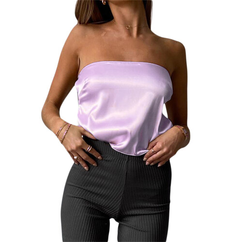 (S, Purple) Débardeur bustier sans E-girl Y2K