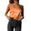 (S, Orange) Débardeur bustier sans E-girl Y2K 1