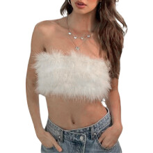(M, White) Haut bandeau femme en boîte.