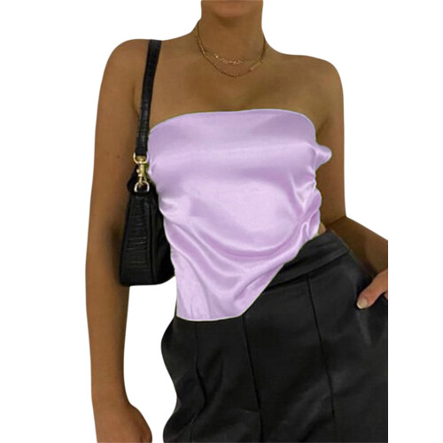 (S, Purple) Débardeur bustier sans E-girl Y2K 2