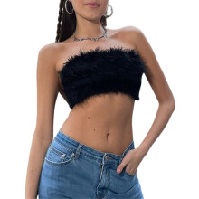 (L, Black) Haut bandeau femme en boîte.