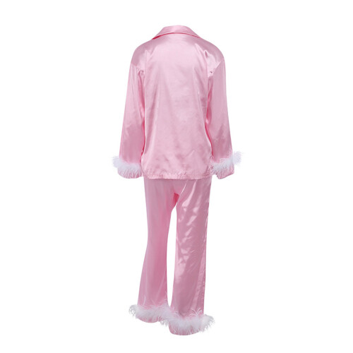 (XL, Pink) Conjunto de pijama e calça. 2