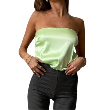 (M, Green) Débardeur bustier sans E-girl Y2K