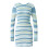(M, Blue) Robe femme, manches rayée, mi-longue 4