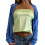 (S, Green) Débardeur bustier sans E-girl Y2K 3