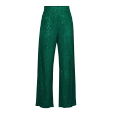 (M, Green) Weit geschnittene Damenhose mit Paillettenbesatz, lässige Hose mit hohem Bund und elastischem Bund für Damen