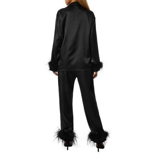 (L, Black) Conjunto de pijama e calça. 1