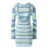 (M, Blue) Robe femme, manches rayée, mi-longue 8