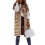 (L, Khaki) Chaleco mujer capucha e invierno. 1