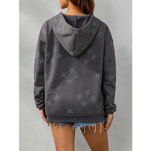 (M, Dark Gray) Veste à capuche fermeture éclair. 2