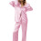 (XL, Pink) Conjunto de pijama e calça. 8