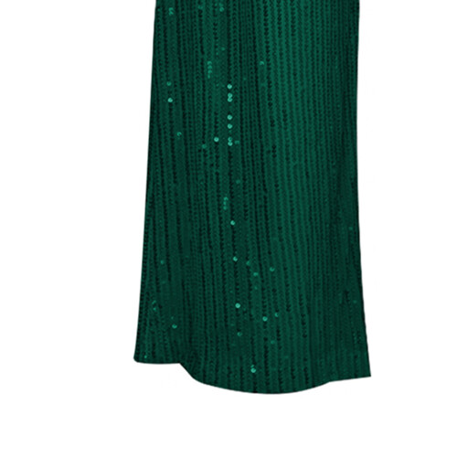 (S, Green) Calça feminina de e elástica. 2