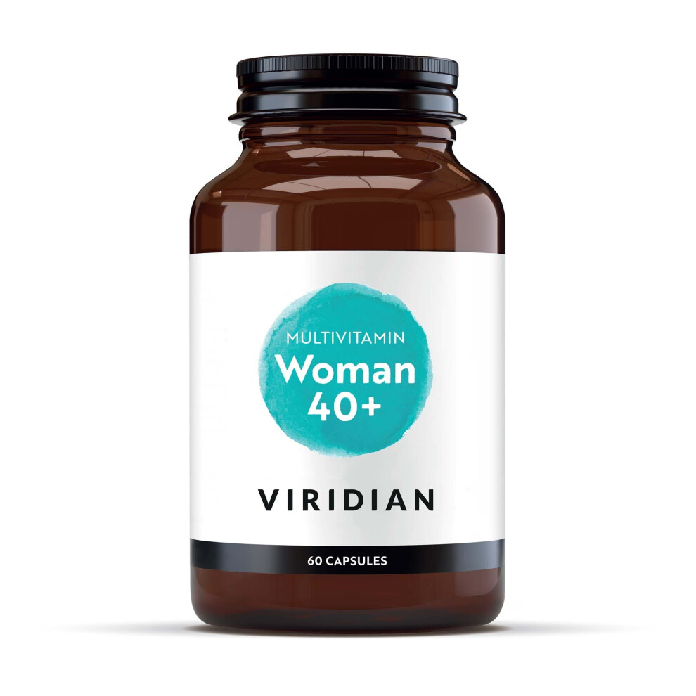 Viridian - Woman 40+ Multivitamin - 60 Veg Capsules | For Women Over 40 | Balanced B Vitamins & Phytonutrients For Energy & Well-B