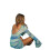 (M, Blue) Robe femme, manches rayée, mi-longue 13