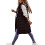 (XL, Black) Chaleco mujer capucha e invierno. 10