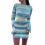 (M, Blue) Robe femme, manches rayée, mi-longue 7
