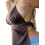 (S, Brown) Dámský sexy top na zádech. 10