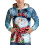 (M, Blue) Chemise de Noël, avec poches 1