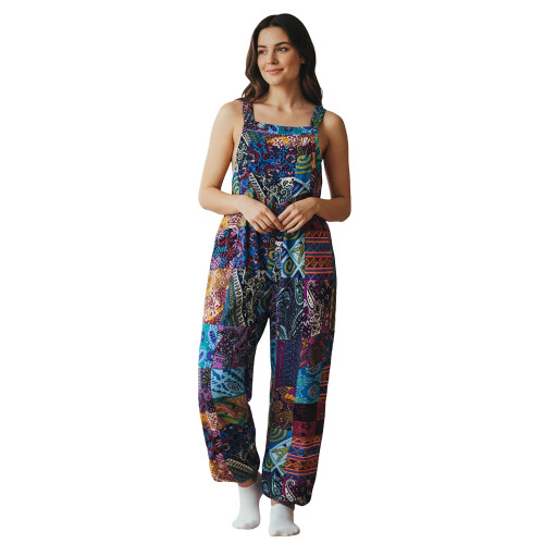 (XXXXXL, Blue) Γυναικεία καλοκαιρινή φόρμα, τσέπες, κόκκινο/μπλε 1