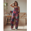 (XXXL, Red) Γυναικεία καλοκαιρινή φόρμα, τσέπες, κόκκινο/μπλε 6